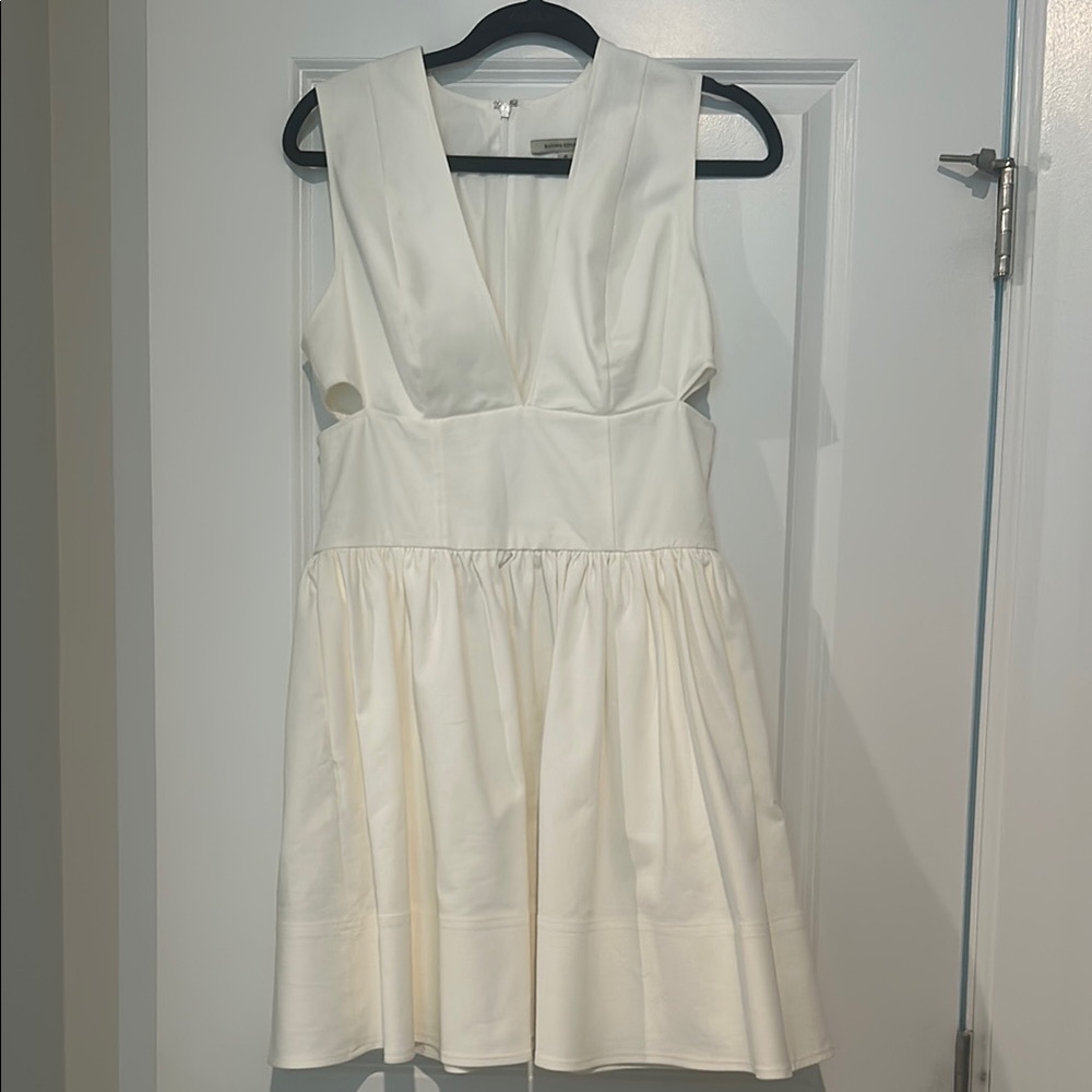 NWT Banana Republic White Sleeveless Side Slit Cocktail Dress